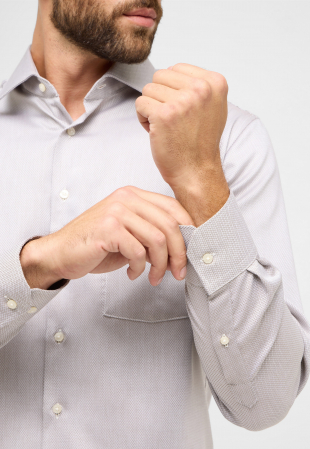 Camasa bej, modern fit, pentru barbati, 100% bumbac, maneca lunga, model  4203/26 X19K Eterna [2]