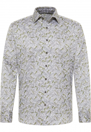 Camasa imprimeu verde, modern fit, pentru barbati, 100% bumbac, maneca lunga, model  8160/47 XS8P Eterna [4]