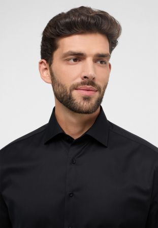 Camasa COVER neagra, modern fit, pentru barbati, 100% bumbac, maneca lunga, model  8817/39 X18K Eterna [2]