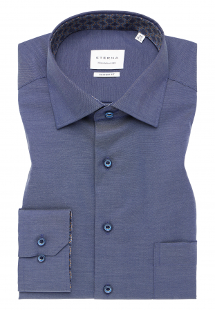 Camasa bleumarin, comfort fit, pentru barbati, 100% bumbac, maneca lunga, model 8134/07 E15K Eterna [5]