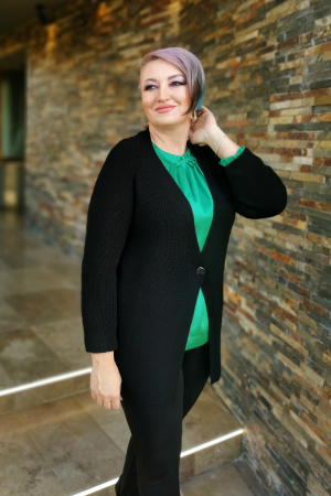 Cardigan 329 negru Acvila [2]