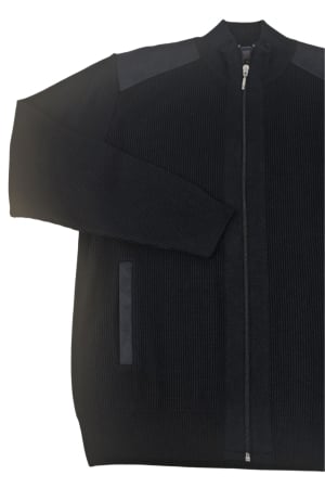 Tricotaje - Cardigan J89 negru fermoar Magnetic