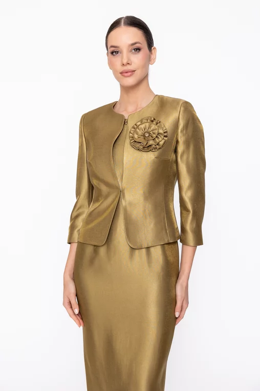 Compleuri dama - Compleu 1606 oliv tafta Caramel