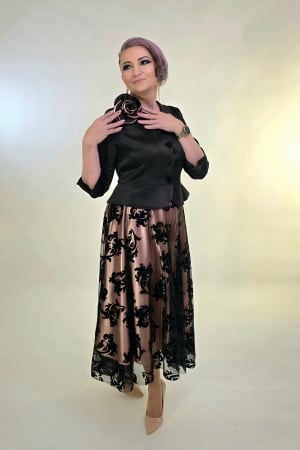 Imbracaminte Femei - Compleu 834 negru dantela Fany Lux