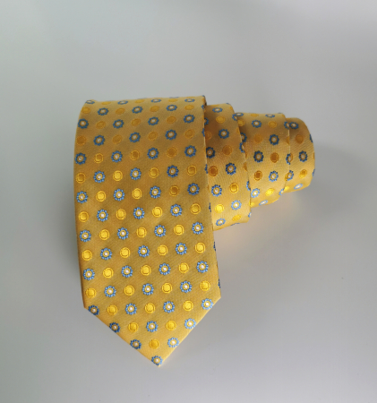 Cravata 248 galben flori Massimo Clessi [2]