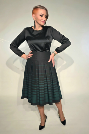 Fuste dama - Fusta 040 pliuri verde Letty