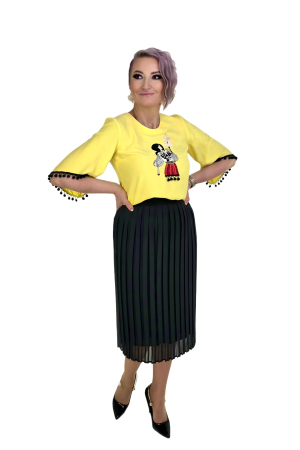Imbracaminte Femei - Fusta 17 neagra plisata Letty