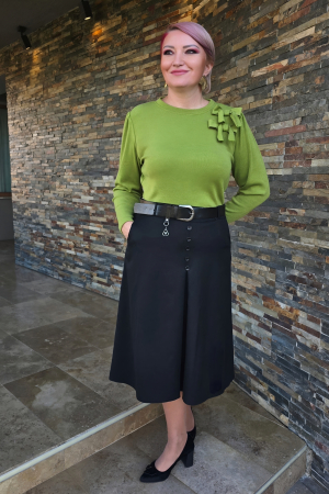 Imbracaminte Femei - Fusta 443 neagra pliu Exnec