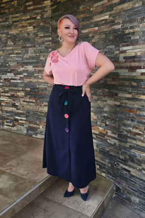 Fuste dama - Fusta 480 in bleumarine Exnec