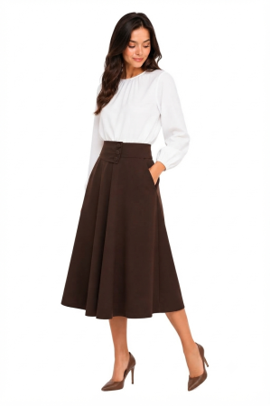 Imbracaminte Femei - Fusta 5615 maro La Donna