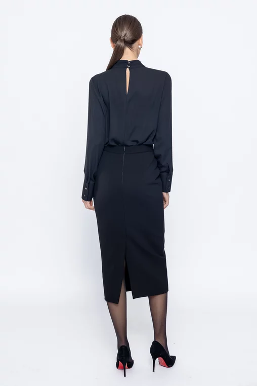 Fusta C3502 midi neagra Caramel [2]
