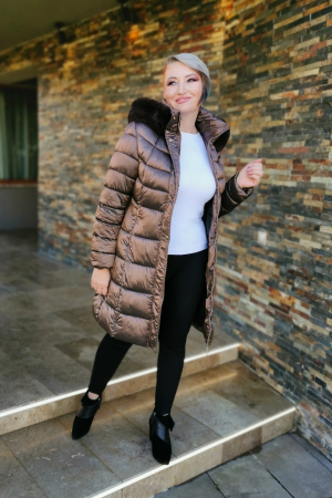 Geaca Franca cafea Virginia Blu [2]