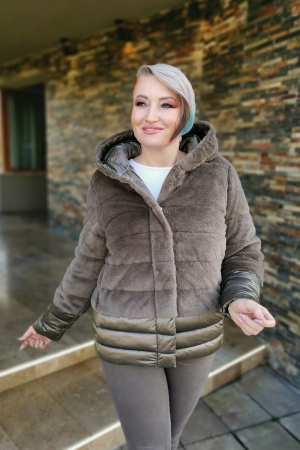 Geaca Ilaria kaki Virginia Blu [0]