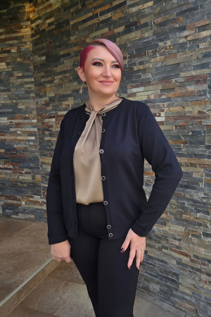 Tricotaje dama - Jacheta JD63 neagra Magnetic
