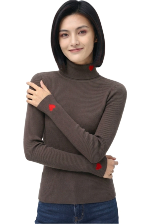 Tricotaje dama - Maleta 98721 cafea inimi Corade L/XL