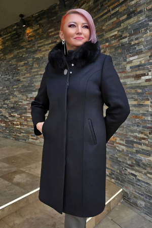Palton 290 negru blana nat. Dony [1]