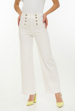 Pantalon 15800 denim alb Hermosa [1]