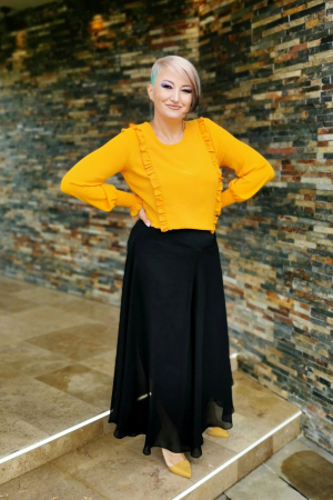 Pantalon 225 voal negru Exnec [3]