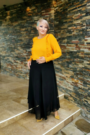 Pantalon 225 voal negru Exnec [5]