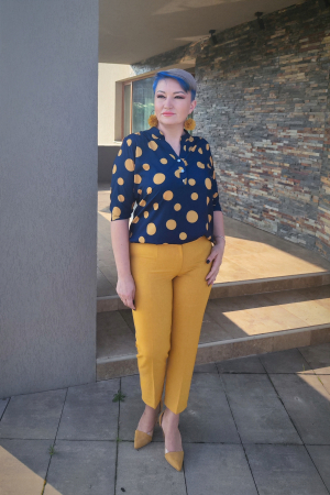 Pantalon 420 in galben Exnec [3]