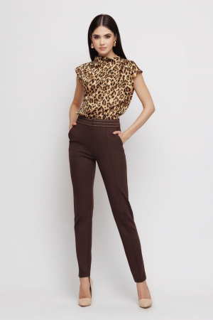 Pantaloni dama - Pantalon 4379 maro Mizar