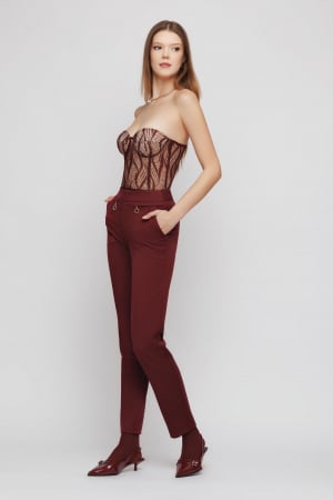 Pantaloni dama - Pantalon 4476 bordo Mizar