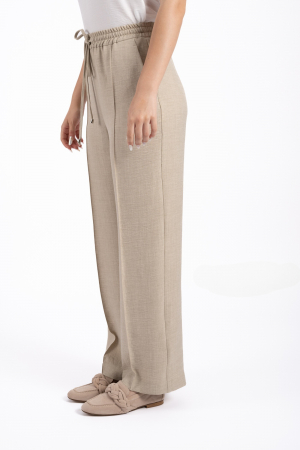 Pantalon 4739 bej larg La Donna [1]