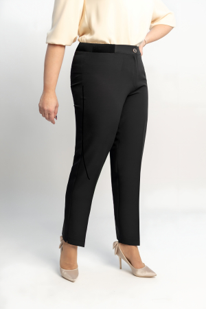 Pantaloni dama - Pantalon 489 negru Exnec