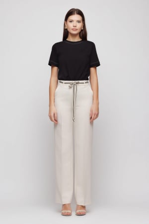Pantaloni dama - Pantalon 5047 crem larg Mizar