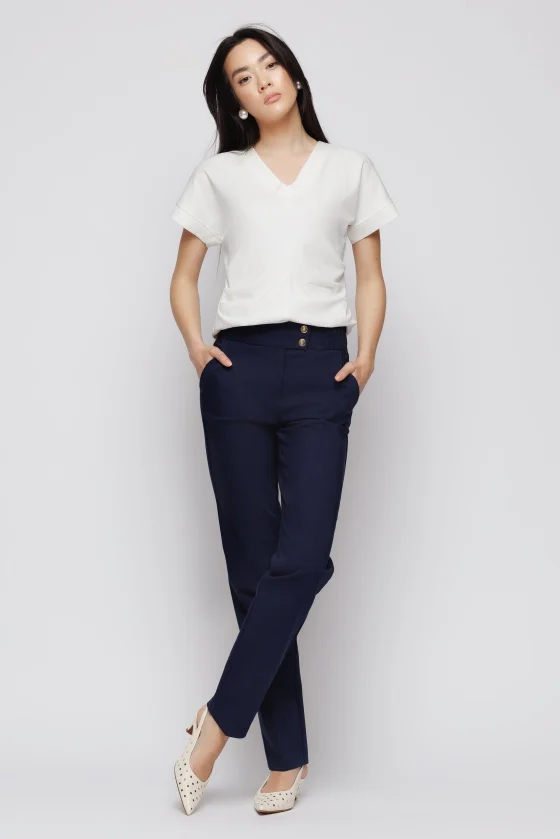 Pantaloni dama - Pantalon 5111 bleumarine Mizar