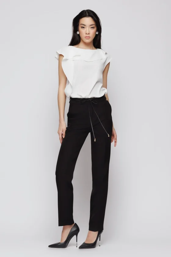 Pantaloni dama - Pantalon 5112 negru Mizar