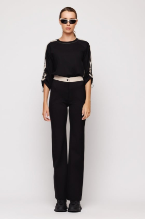 Pantalon 5358 negru evazat Mizar [2]