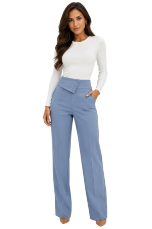 Pantaloni dama - Pantalon 5576 blue La Donna