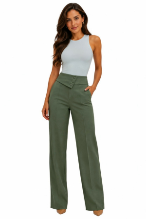 Imbracaminte Femei - Pantalon 5576 verde La Donna