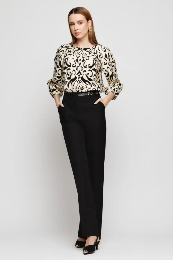 Pantaloni dama - Pantalon 6013 negru Mizar