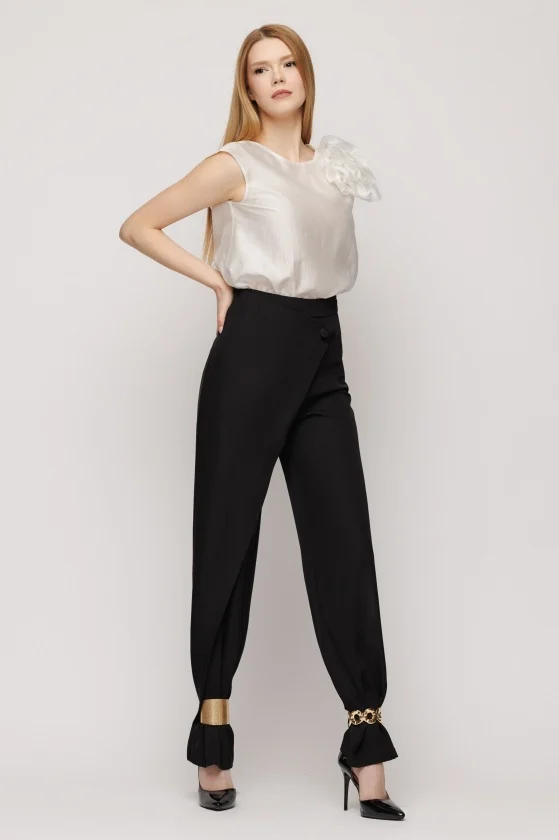 Pantaloni dama - Pantalon 6141 negru Mizar