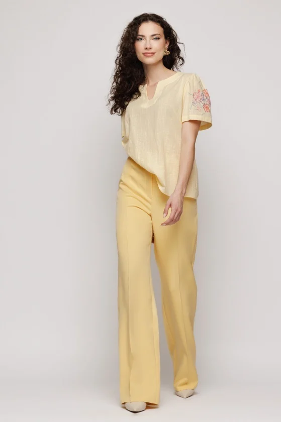 Imbracaminte Femei - Pantalon 6228 galben Mizar