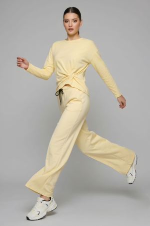Imbracaminte Femei - Pantalon 6354 galben pai Mizar