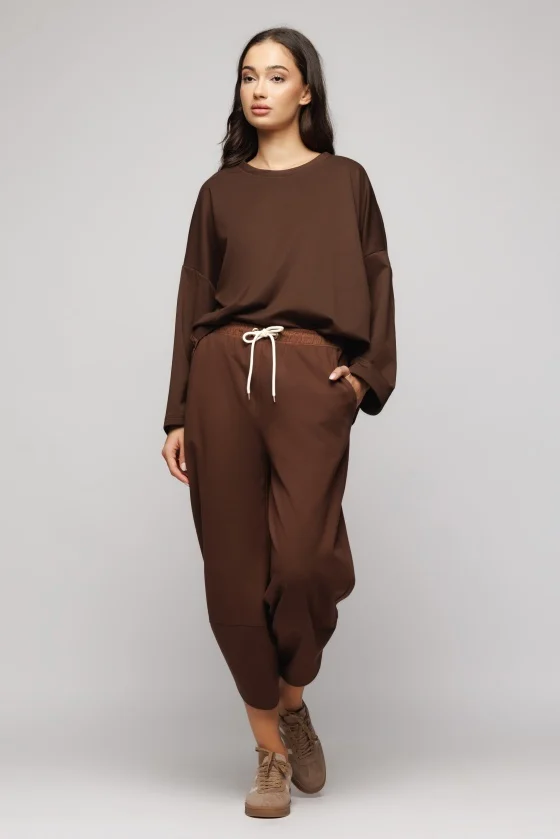 Pantaloni dama - Pantalon 6404 maro Mizar
