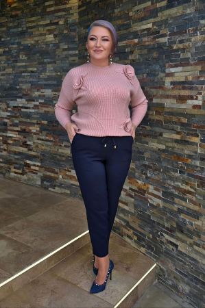 Pantaloni dama - Pantalon 951 bleumarine Cosmo