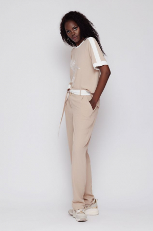 Pantaloni dama - Pantalon CC1MZ4127 bej Mizar