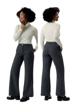 Pantaloni dama - Pantalon Marah gri Iber