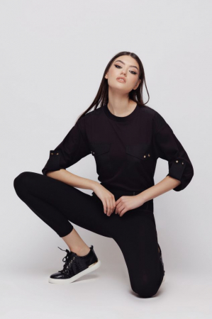Pantaloni dama - Pantalon US2MZ4070 negru Mizar 40