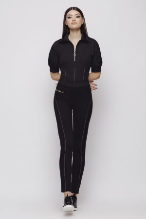 Pantaloni dama - Pantalon US2MZ4140 negru Mizar