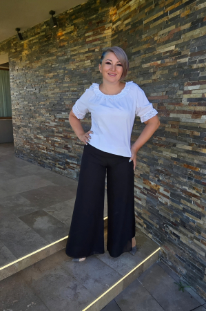 Pantaloni 225.1 voal negru Exnec [0]