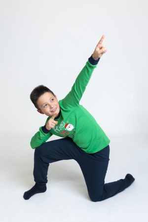 Pijamale barbati - Pijama COPIL verde Knox 122-128