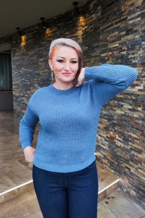 Tricotaje dama - Pulover 354 denim Zada XL