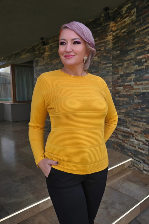 Tricotaje dama - Pulover D263 galben Magnetic