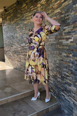 Rochii gala - Rochie 008 flori2 Viada