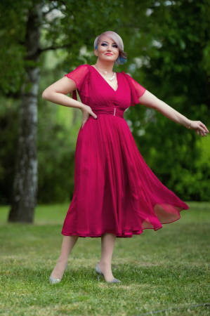 Rochie 1557 bordo Leonard 46 [0]